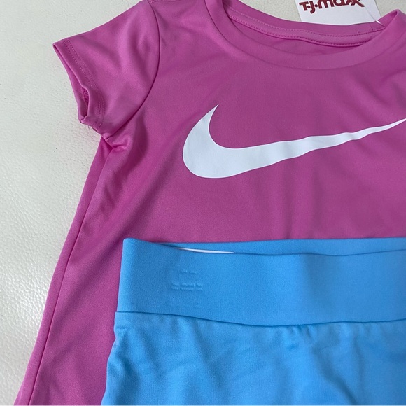 Nike skort (skirt with shorts) cute pink blue set 6249 - Picture 5 of 7